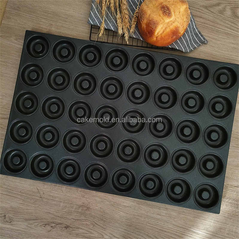 Non-stick Carbon Steel Muffin Pan Flower Round Donut Cookie Mold Baking Pan donut maker