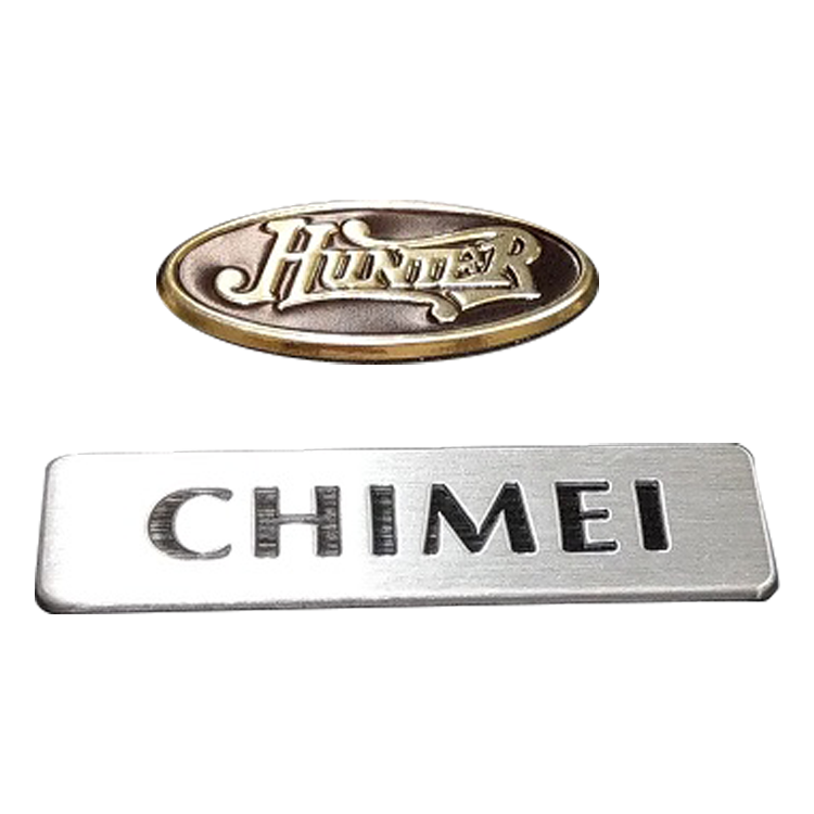 Waterproof Aluminum Metal Nameplate Sticker Custom with Adhesive for Cars Home  stainless steel decorative line silver sticker