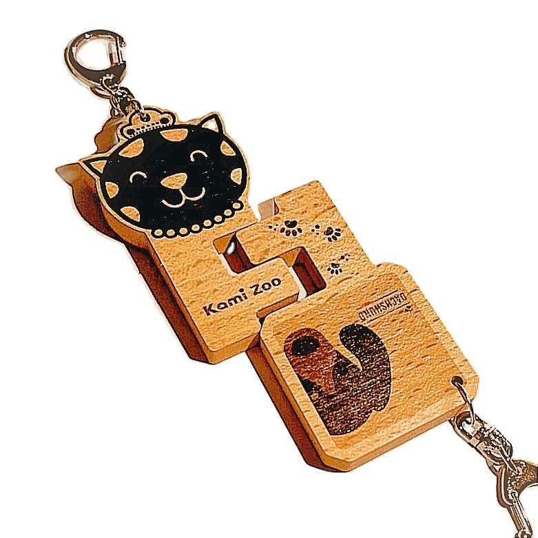 Printed Wooden Keychain Mobile Phone Holder Personalized Key chain Unique Corporate Gift