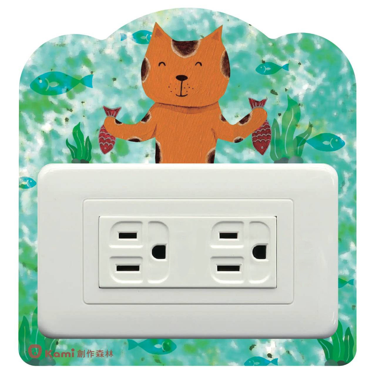 cartoon designed light socket switch sticker for office decoration