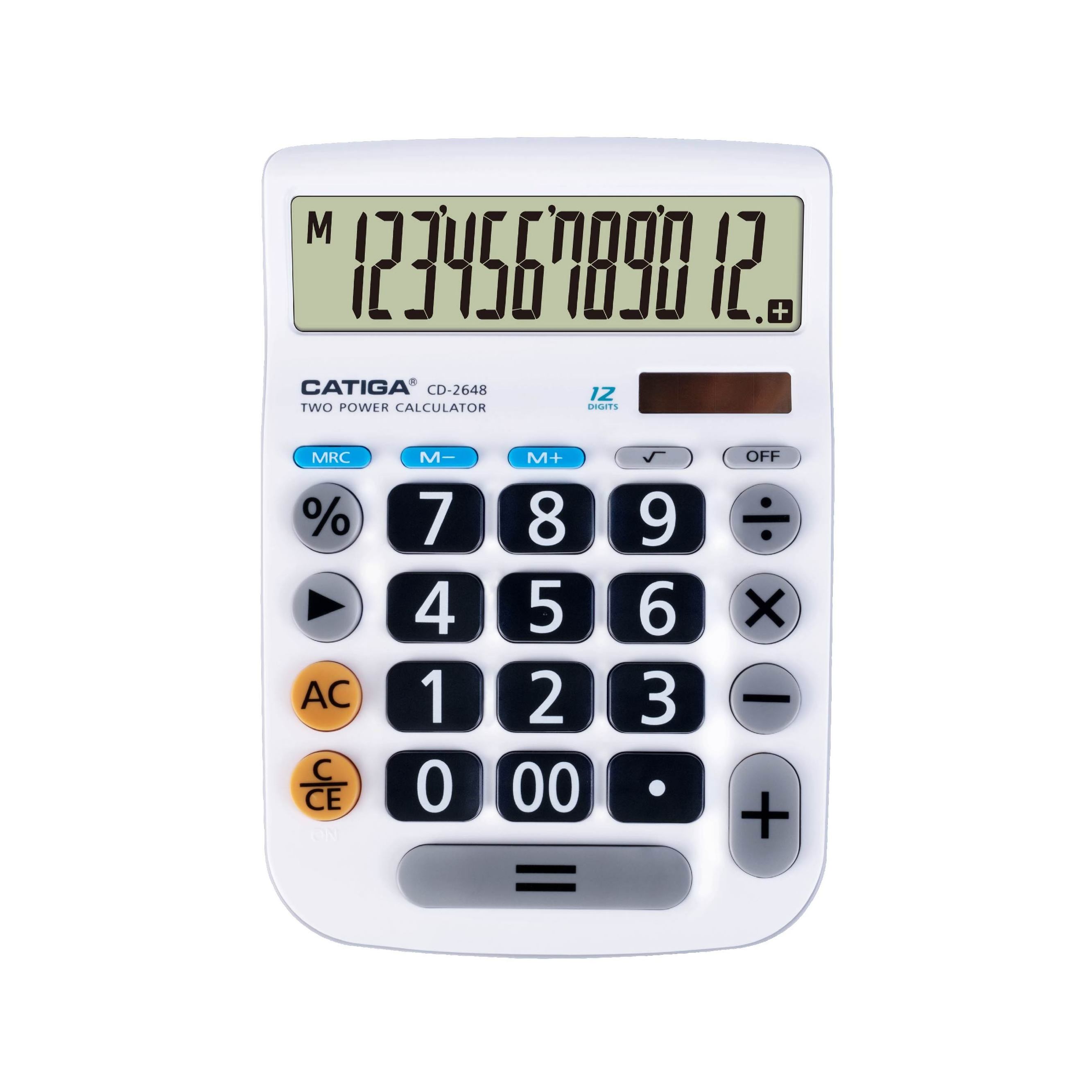 CD-2648 CATIGA 12 digits big button business calculator solar electronic desktop calculator