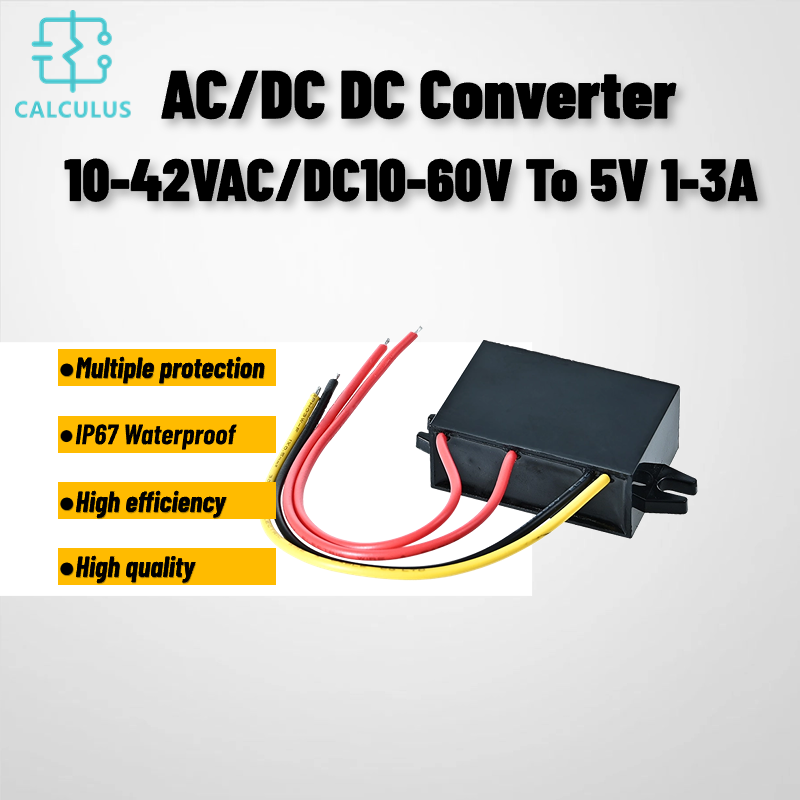 12V 24V 36V AC to 5V 3A DC Step Down Volt Converter 12Vac 24V 36V ac to 5Vdc Buck Voltage GPS DVR Power Supply