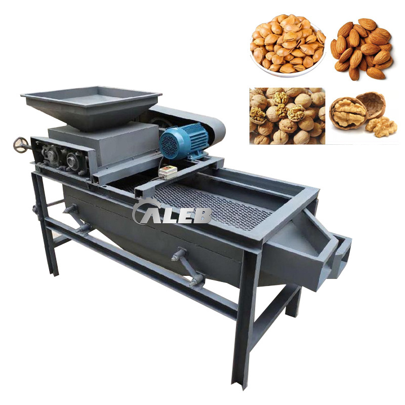 fully automatic almond peanut peeling machine/almond sheller/ palm fruit hazel nut cracker machine