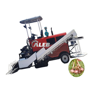 tractor drive peanut combine harvester machine/hot sale garlic combine harvester machine/garlic planting harvesting machine