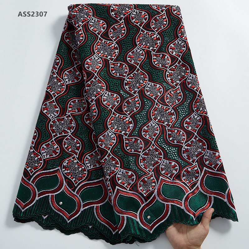 African Lace Fabric High Quality Swiss Voile Lace In Switzerland Nigerian Dry Swiss Voile Lace Material For Women Or Men 2307