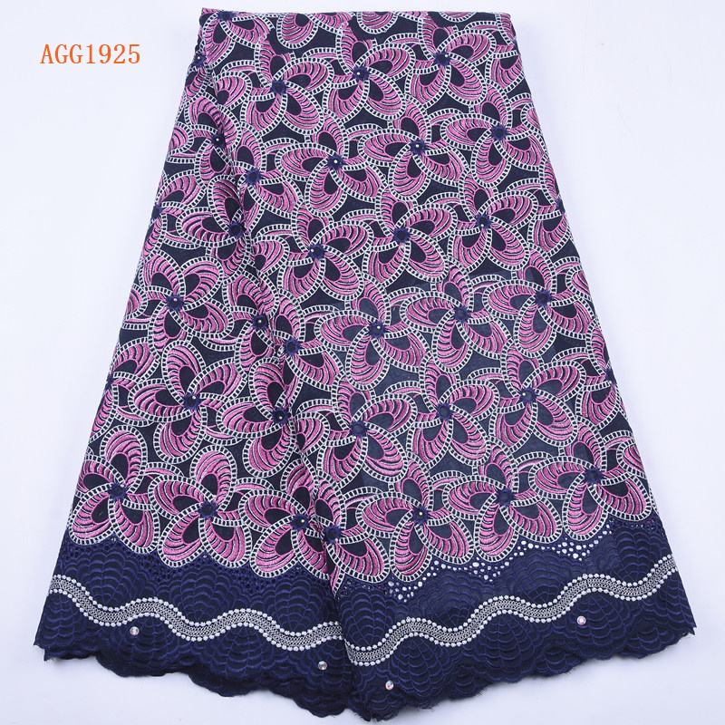 African Cotton Eyelet Lace Fabric High Quality Swiss Voile Lace In Switzerland Cotton Nigerian Lace Fabric For Dress 1925