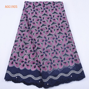 African Cotton Eyelet Lace Fabric High Quality Swiss Voile Lace In Switzerland Cotton Nigerian Lace Fabric For Dress 1925