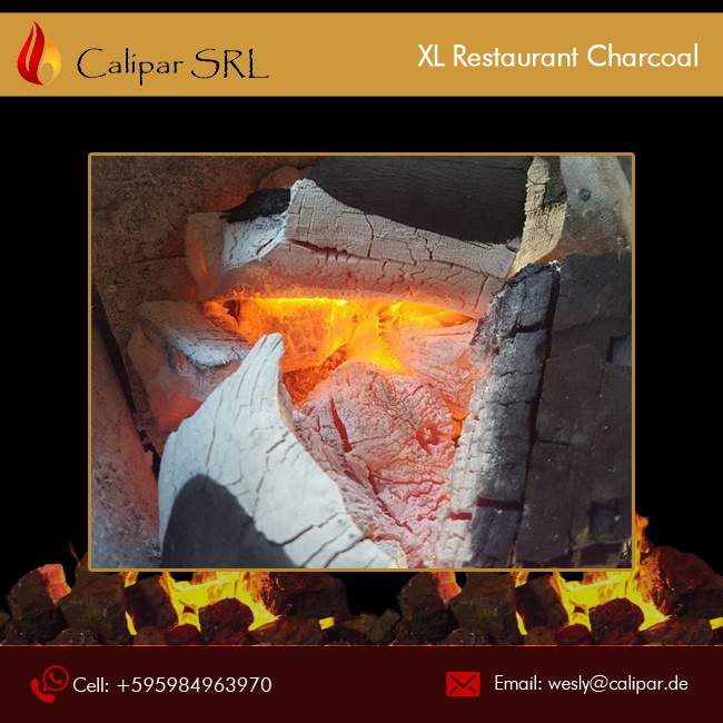 Pure White Quebracho Hardwood XL Restaurant Charcoal