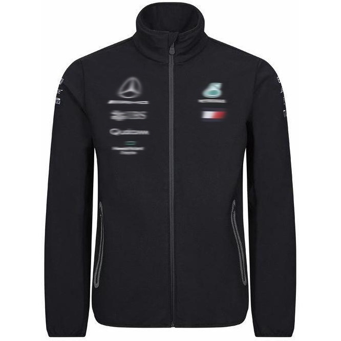 Custom Logos Printed Racing Team Softshell Jacket with Side Zip Pockets Water Repellent