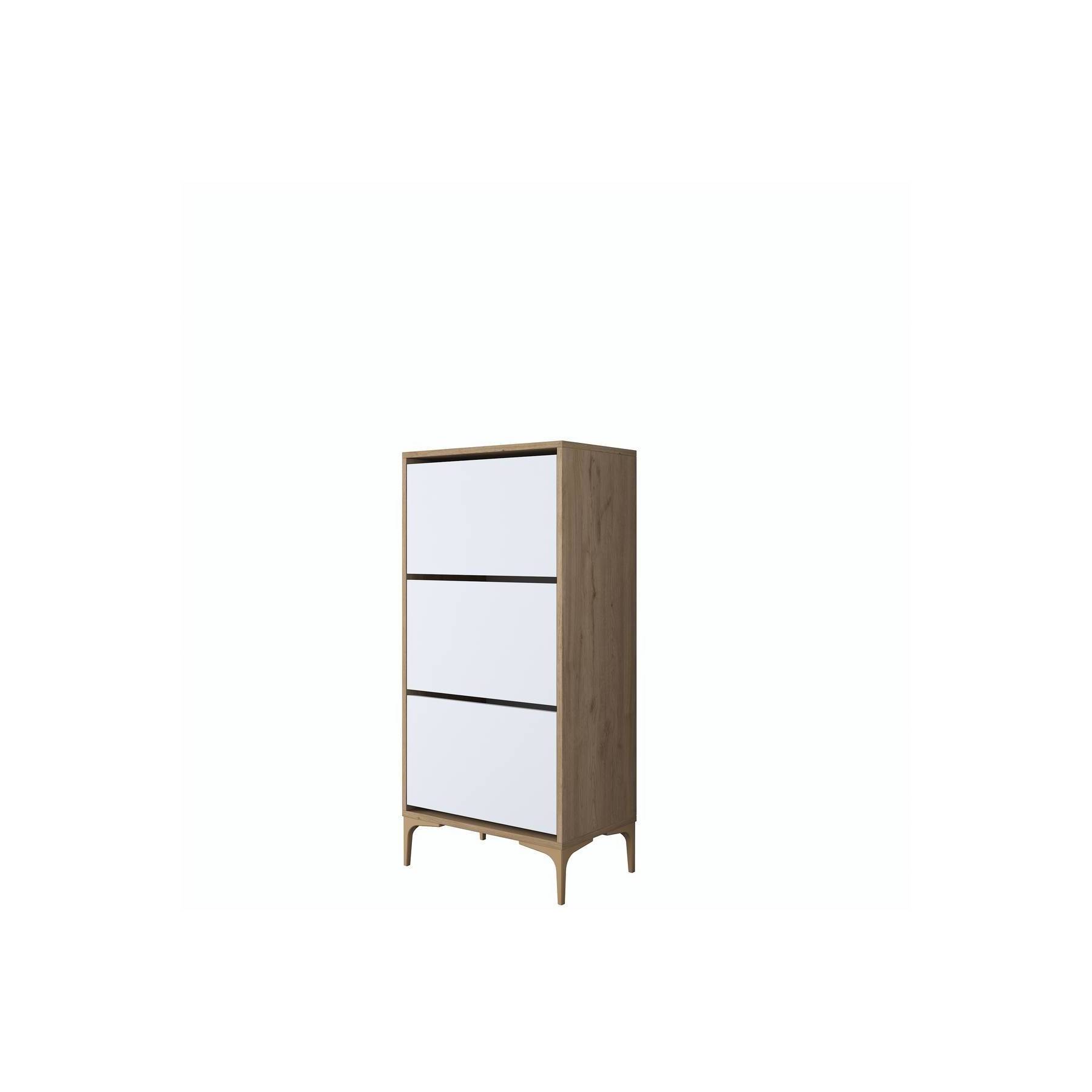 Rani EB108 Shoe Cabinet S-Walnut White Color Shoe Rack  Cupboard Best Seller Factory Price Turkish Manufacturer Wholesale