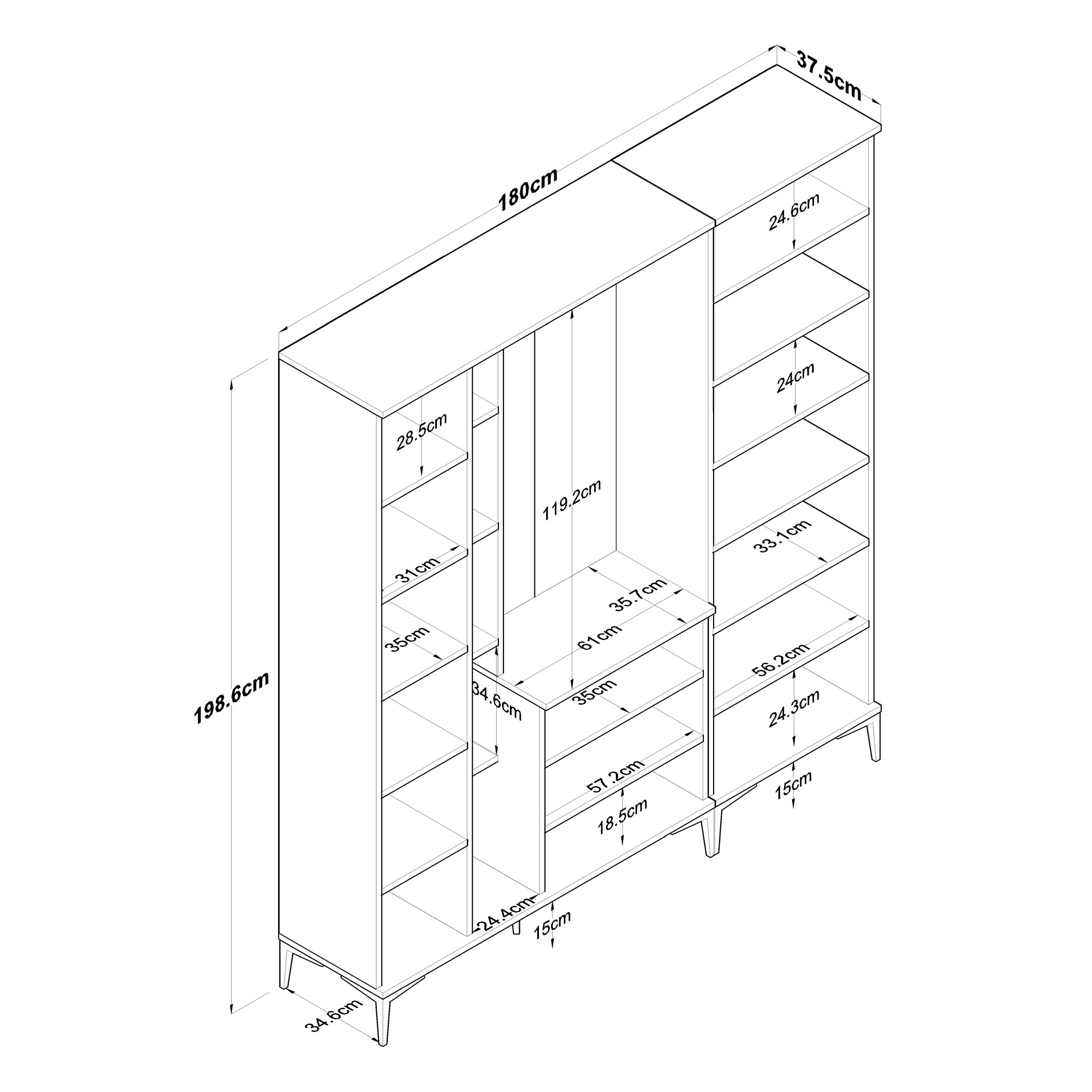 Rani EA131 Coat Rack S-Walnut White Shoe Storage Coat Hanger Cabinet Manufacturer Best Quality Factory Price Wholesale