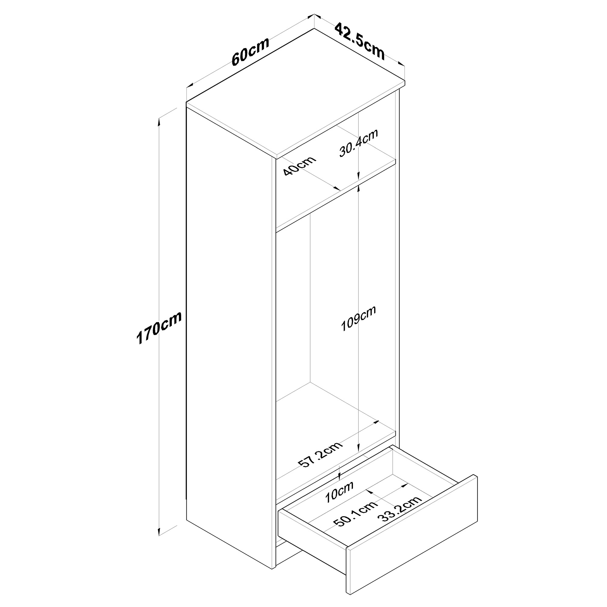 Rani BA118 Storage Bedroom Clothes Wardrobe Closet Cabinet For Bedroom S-Walnut White Color Good Quality Wholesale 2418