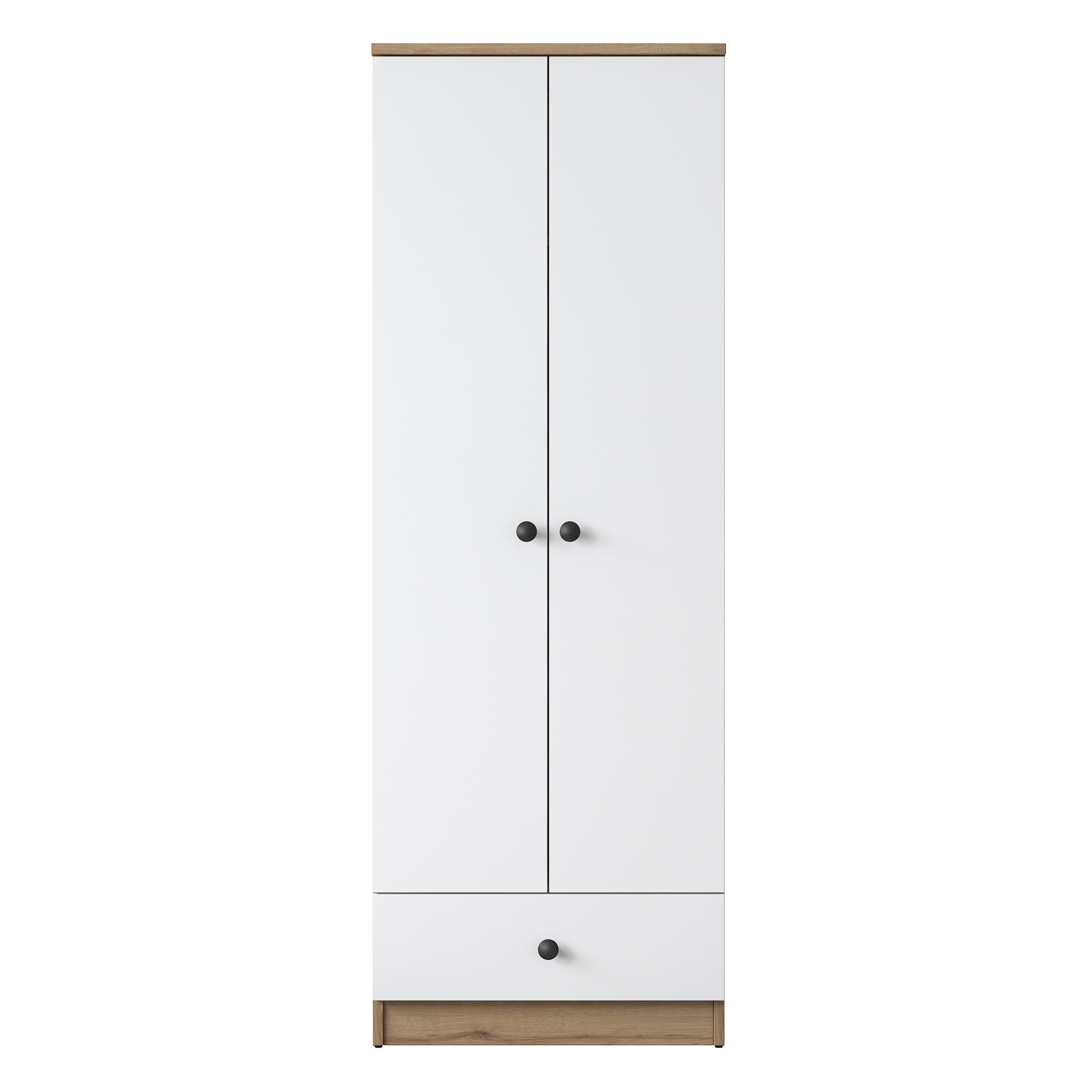 Rani BA118 Storage Bedroom Clothes Wardrobe Closet Cabinet For Bedroom S-Walnut White Color Good Quality Wholesale 2418