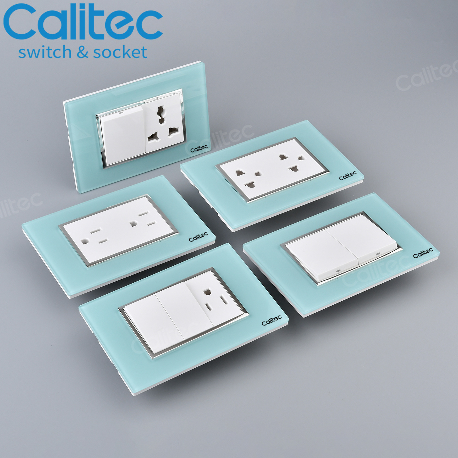 CALITEC American standard Plating Acrylic wall switches and sockets