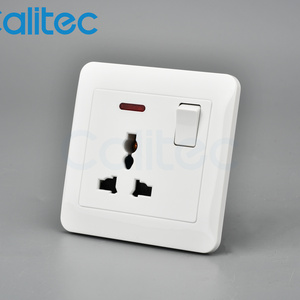 Calitec UK standard Saudi Arabia curve Double Multi 2 GANG wall switch socket factory supply