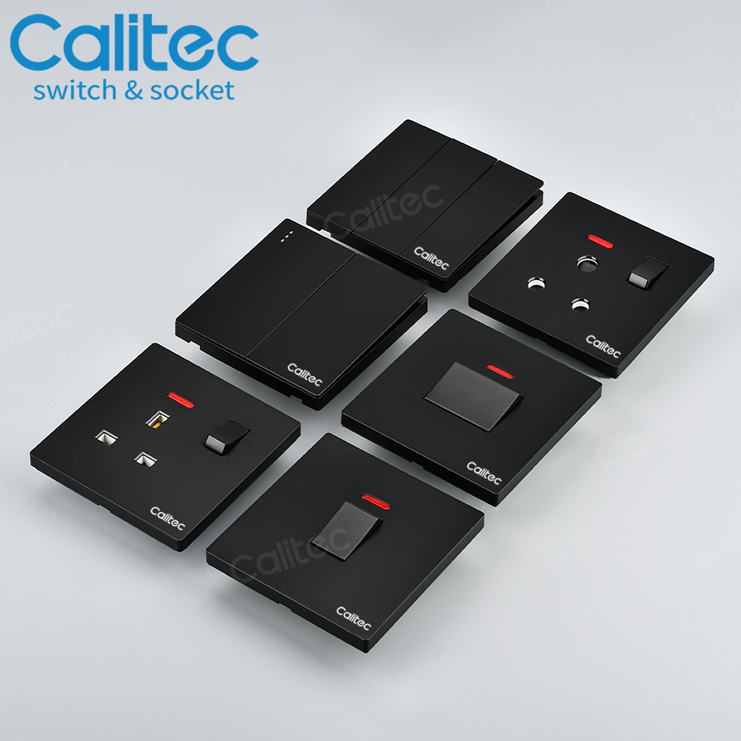 Calitec UK standard Saudi Arabia Tel+TV Outlet socket wall switch socket factory supply