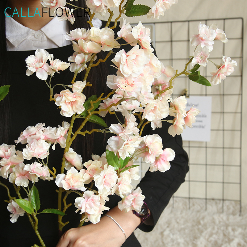 Artificial Silk Blossom Tree White Cherry Blossom Branches H:100 cm