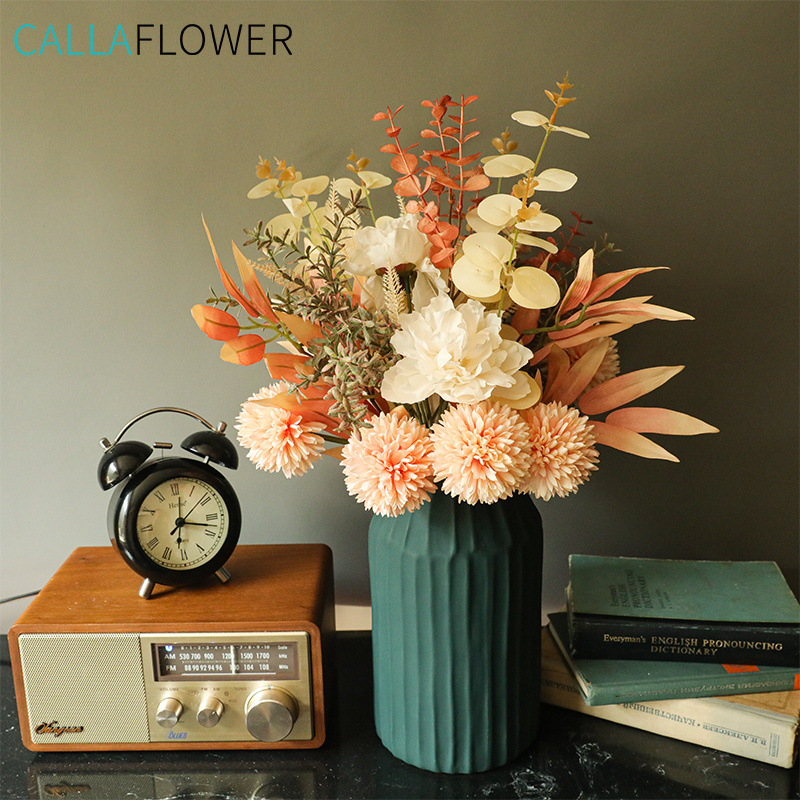 YC1059 Wedding Home Decoration Bride Holding Dandelion Bouquet Floral Table Centerpieces for Home Kitchen Garden Party Decor