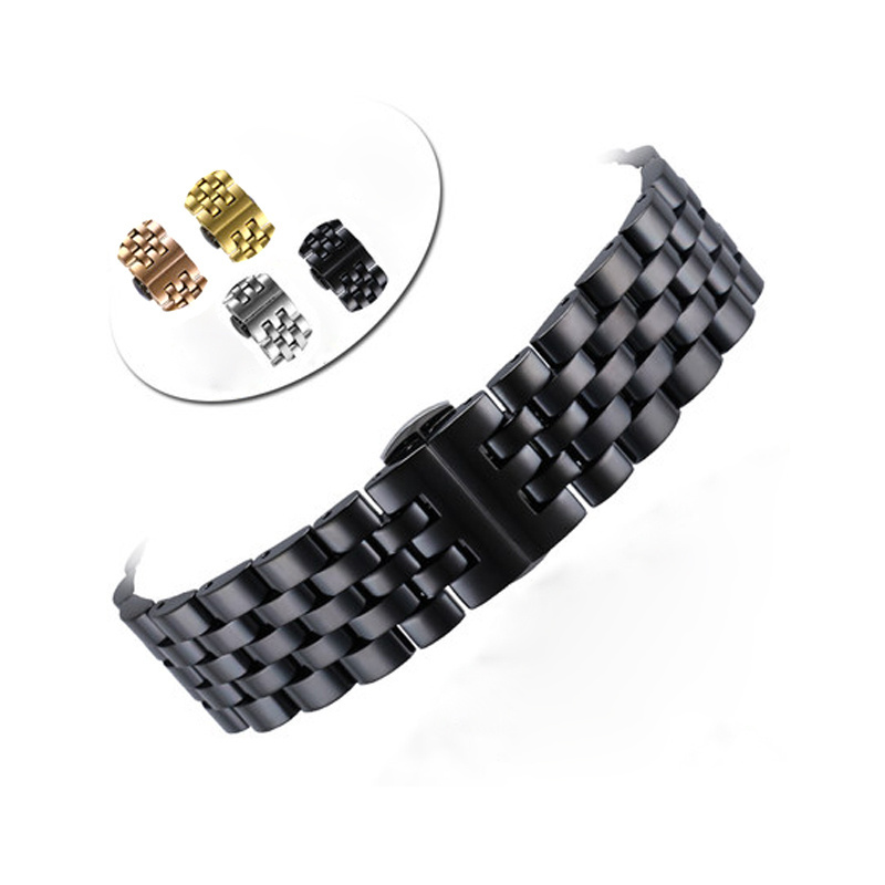 For iWatch Stainless Steel Metal Strap Band With Adapter Adjustable Strap for Apple Watch 42mm to 44mm