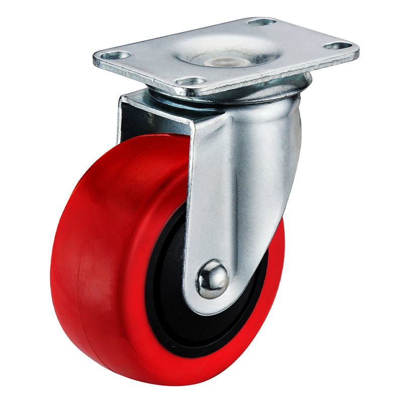 China Manufacturer 300kg 400kg Loading Heavy Duty Caster Wheel Rotation Trolley Iron Core Pu Swivel Castor Wheel