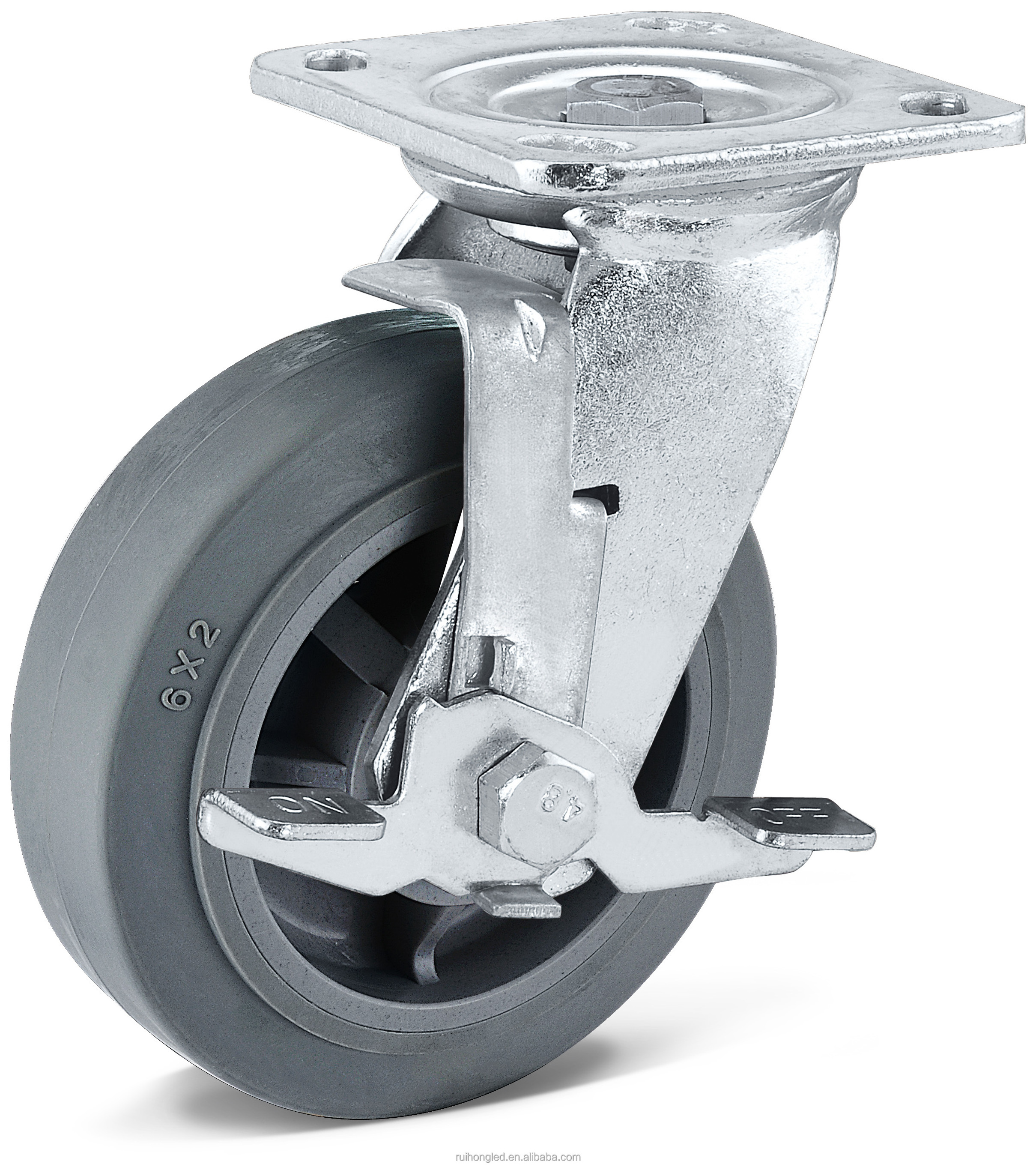 Swivel Caster Wheels Locking Casters Heavy Duty Threaded Stem  Caster