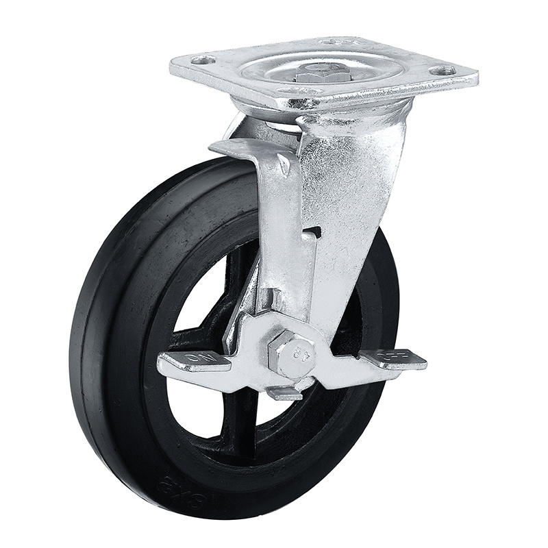 Oem Heavy Duty Wheel Noise Free Tpe Rubber Tread Plastic Core Rigid Swivel Ball Casters