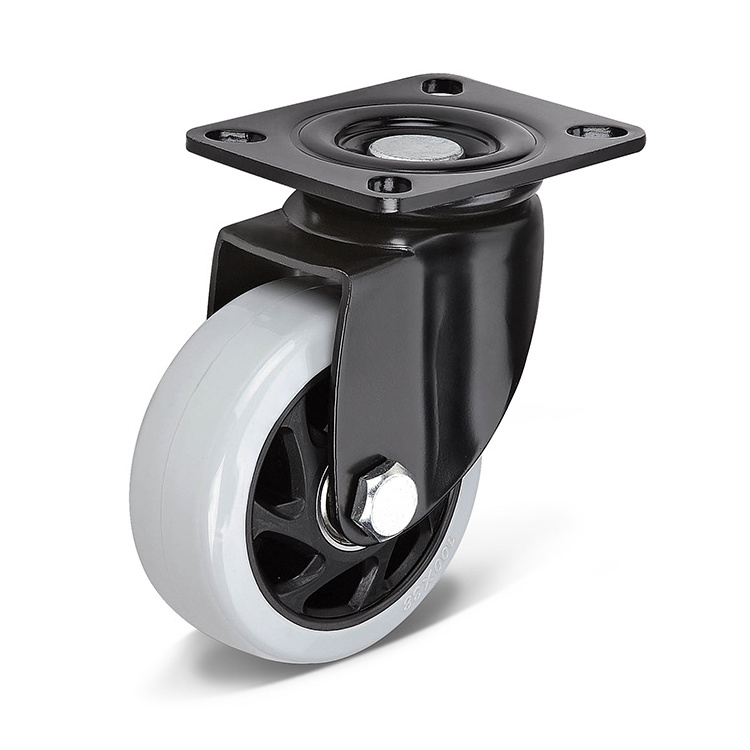 3/4/5/6 Inch PP Wheel Swivel Threaded Stem Caster Locking for Food & Beverage Industry Casters With PP Core Total Brake