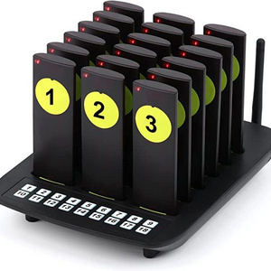 Waitress Calling System Cheap Pager 18pcs Table Buzzers Long Range Wireless Paging System Queue Buzzer System FCC Ce