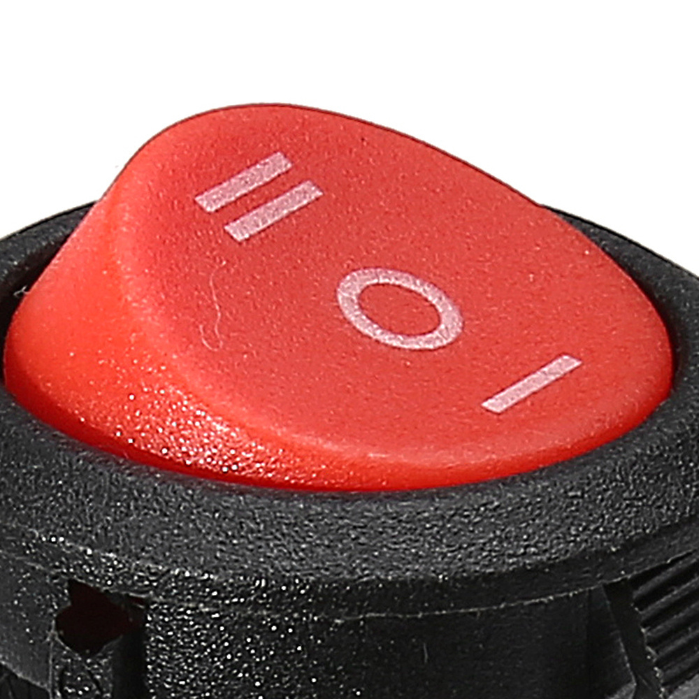 Black seat red button environmental copper 3 position leci rs606 round rocker switch