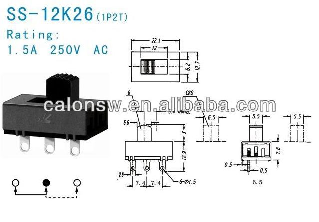 slide switches 3 position 1P2T Bending Pin MICRO defond slide switch 2 position slide switch