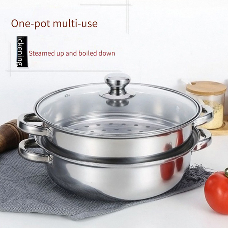 Cooker set wholesale stainless steel soup steamer double layered soup steamer