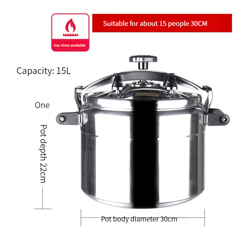 Aluminum pressure cooker 9L non-induction bottom polished aluminum pressure cooker fast cook olla