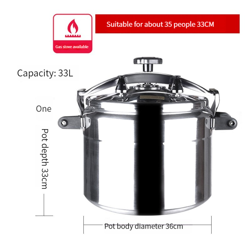 Aluminum pressure cooker 9L non-induction bottom polished aluminum pressure cooker fast cook olla