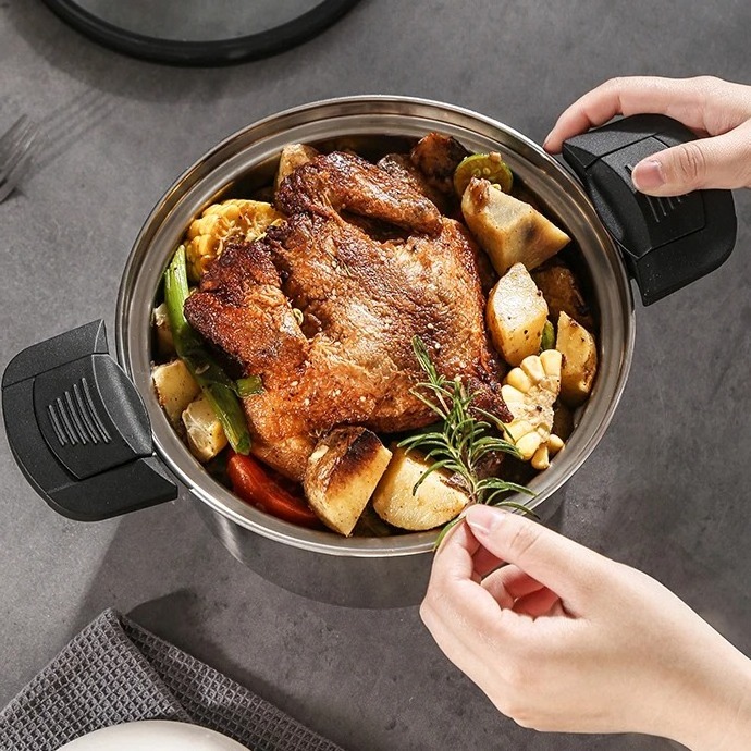 Stainless Steel Vacuum Stew Soup Pot Multifunction Micro Pressure Cooker