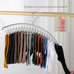 Hot sale household hangers for cloths clothes with 20 clips modern clothes hanger hooks