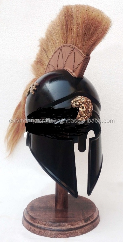 medieval helmets Medieval 300 Spartan King Leonidas Halloween Costumes Helmet Role Play For Gifts & Decoration .