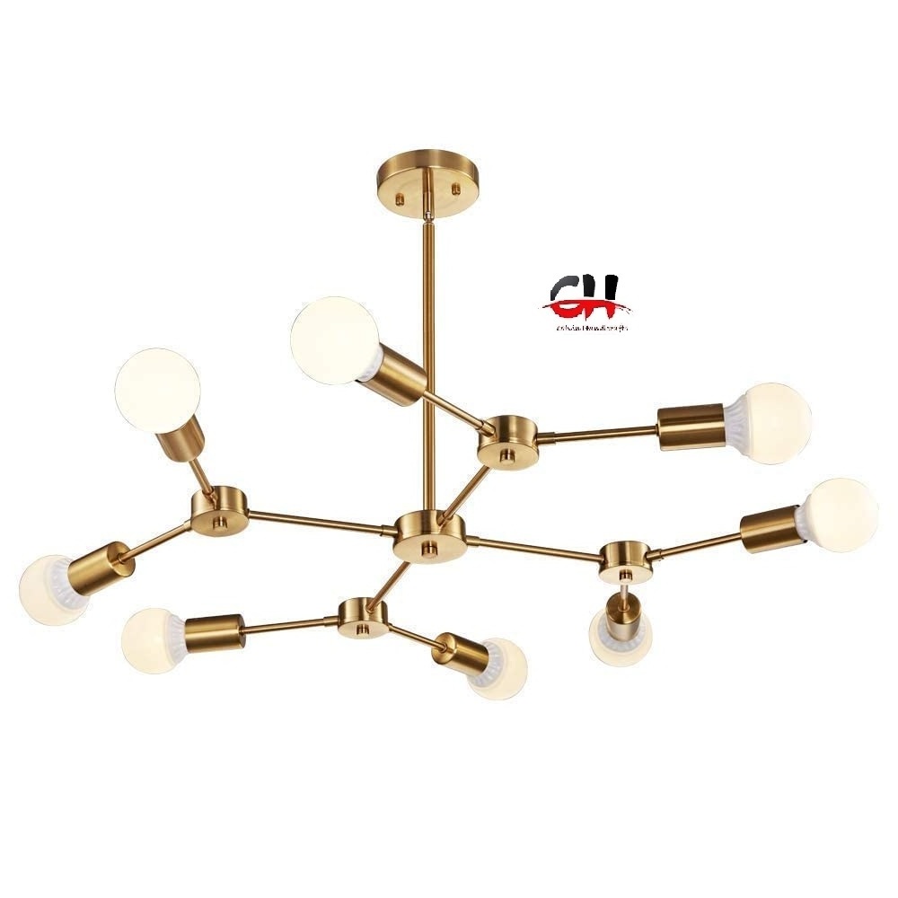 Calvin brass wall sconce lamp wall lamp Mount Ceiling 8-Light Fixtures AC  Brass Mid Century Modern light