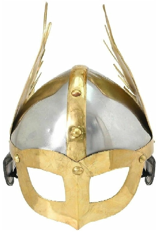 Medieval Wing Helmet with Eye Mask | Norman Nasal King Helmets Viking Armor Winged helmet Emperor Wings Armour Metal