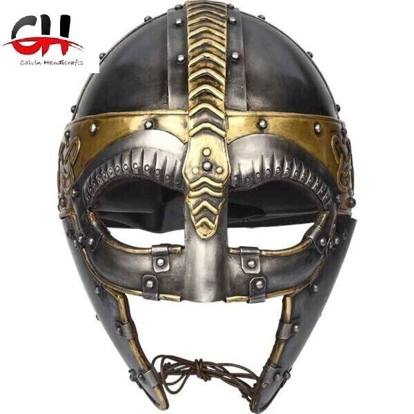 Click to enlarge HELMET Viking Wolf Helmet Knight Halloween Visor functional medieval helmet.