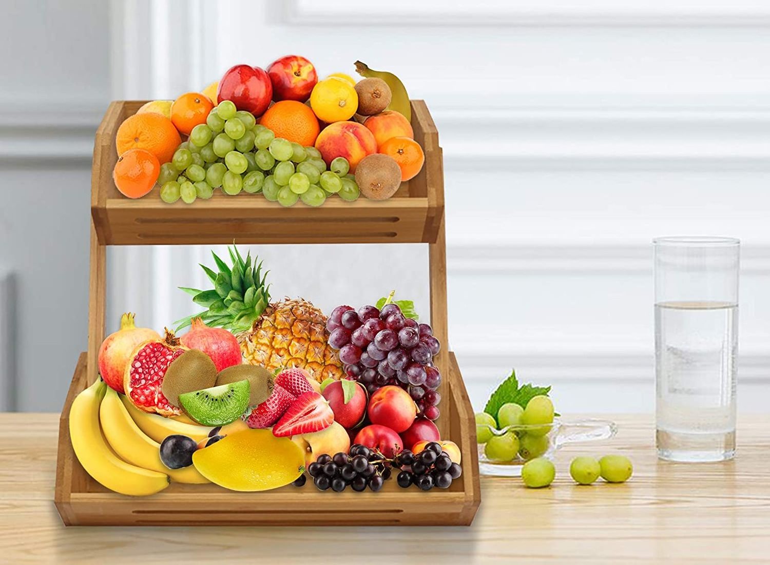 Fruit Holder Vegetable Bread Storage Stand,Fruit Basket for Kitchen,Home,Office,Dining Room and Guest Room