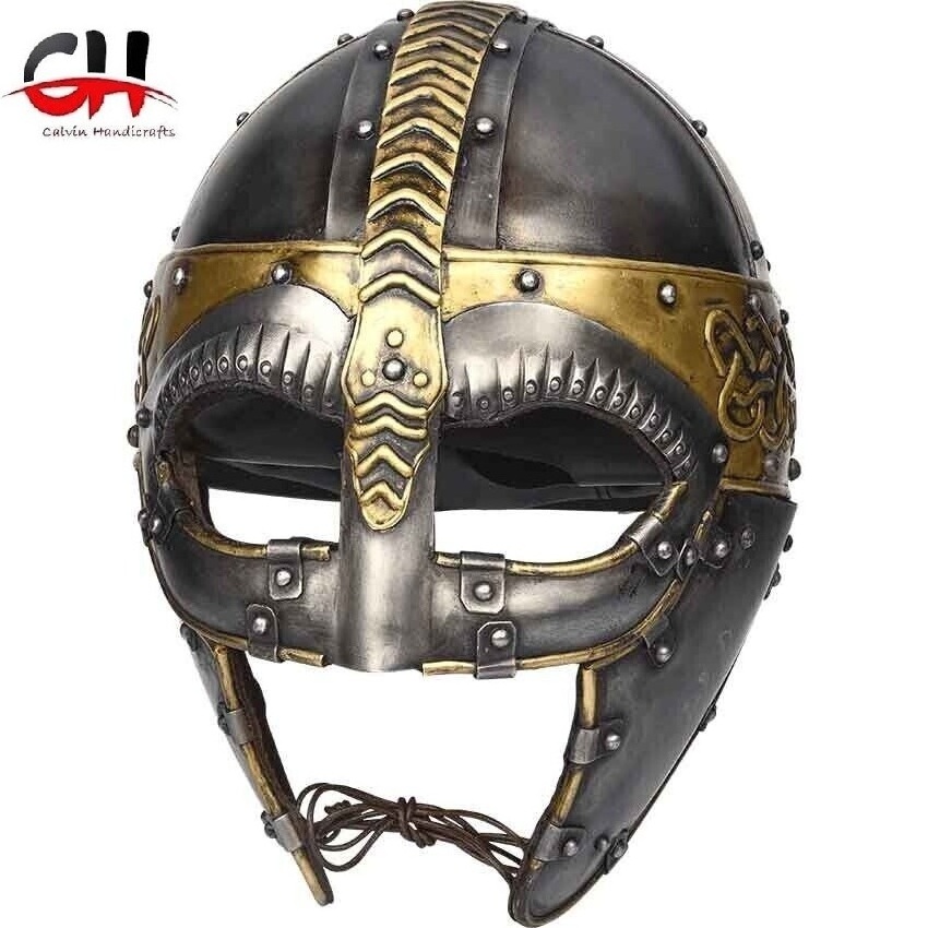 Click to enlarge HELMET Viking Wolf Helmet Knight Halloween Visor functional medieval helmet.