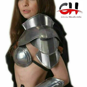 Medieval Female Armor Fantasy Cospaly Costume Viking Steel Armor For Women.