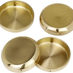 Solid Brass Castor Cups (Set of 4) Genuine Solid Polished Brass  Antique Vintage  Polished Brass Caster Cups CHML027