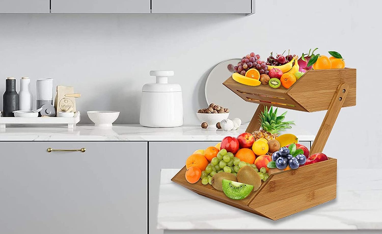 Fruit Holder Vegetable Bread Storage Stand,Fruit Basket for Kitchen,Home,Office,Dining Room and Guest Room