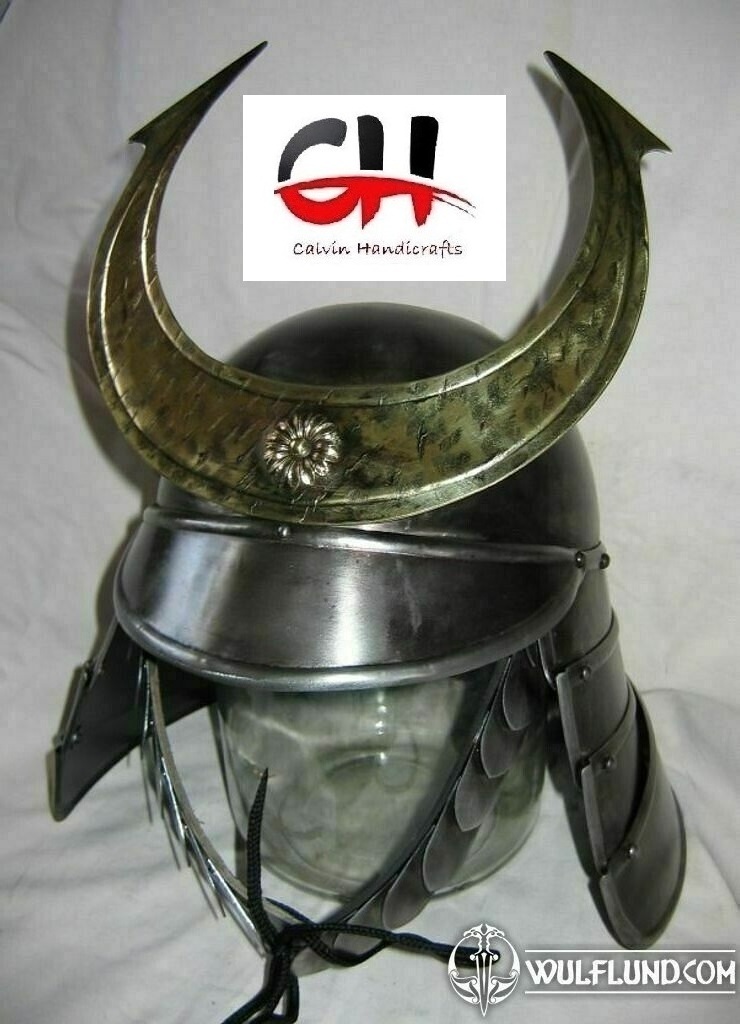 18GA Medieval SAMURAI HELMET Knight Larp Helmet Replica Helmet With Liner TM058 .