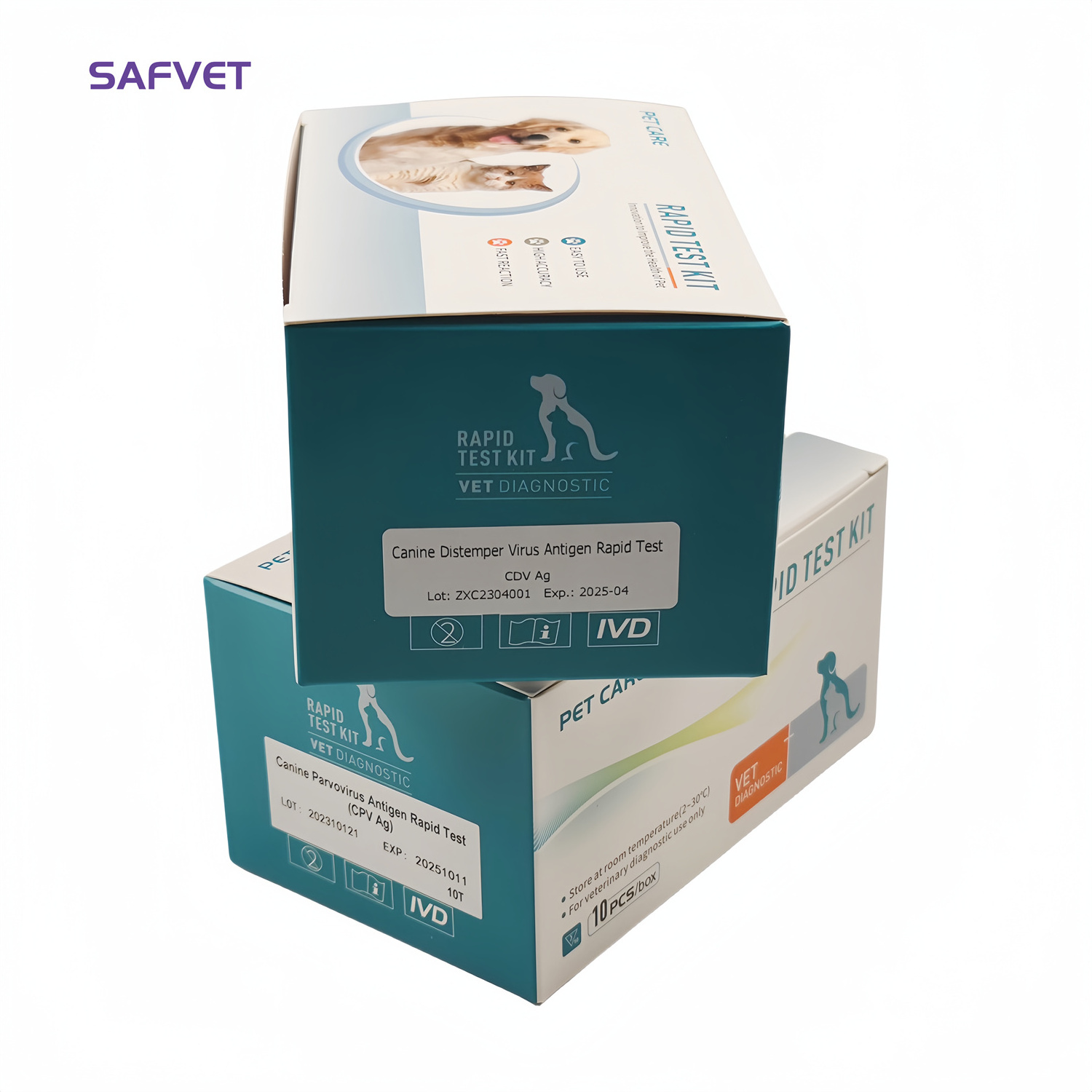 Veterinary Instrument Petkit ICH Ag Infectious Canine Hepatitis Antigen / Canine Adeno Virus CAV Rapid Test