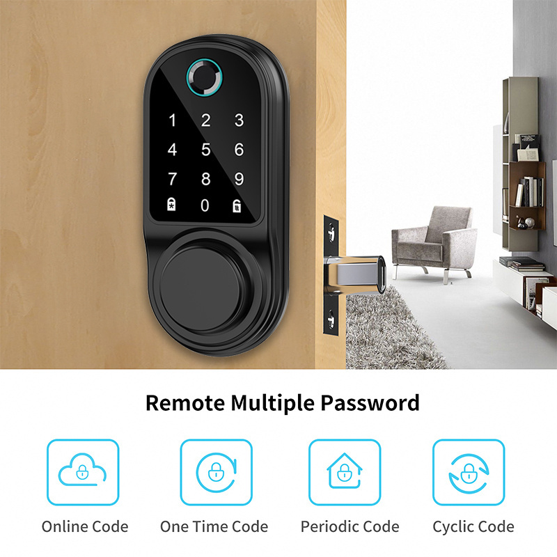 Outdoor Intelligent Combination Padlock Keyless Entry Smart Door Locks With Fingerprint