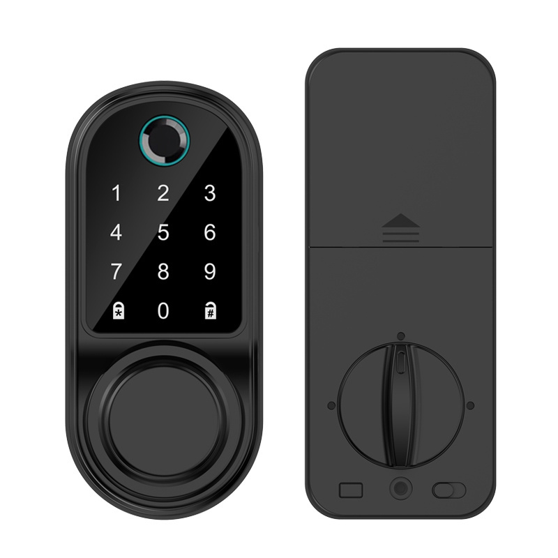 High quality keyless front door smart deadbolt lock electronic automatic fingerprint password APP intelligent door lock