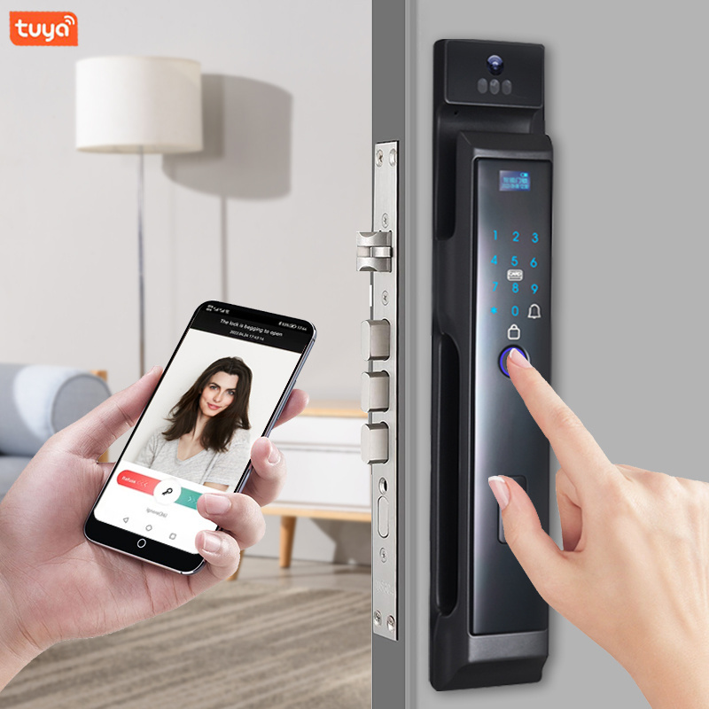 Modern Keyless Intelligent Smart Door Lock fingerprint electronic lock Office Apartment Interior Deadbolt