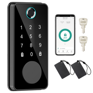 American hot sell touch panel fingerprint smart lock apartment TUYA APP keyless entry smart door lock padlock